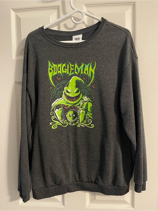 Comfort Colors Other - Comfort Colors Dark Gray Crewneck with Neon Green Boogieman Graphic